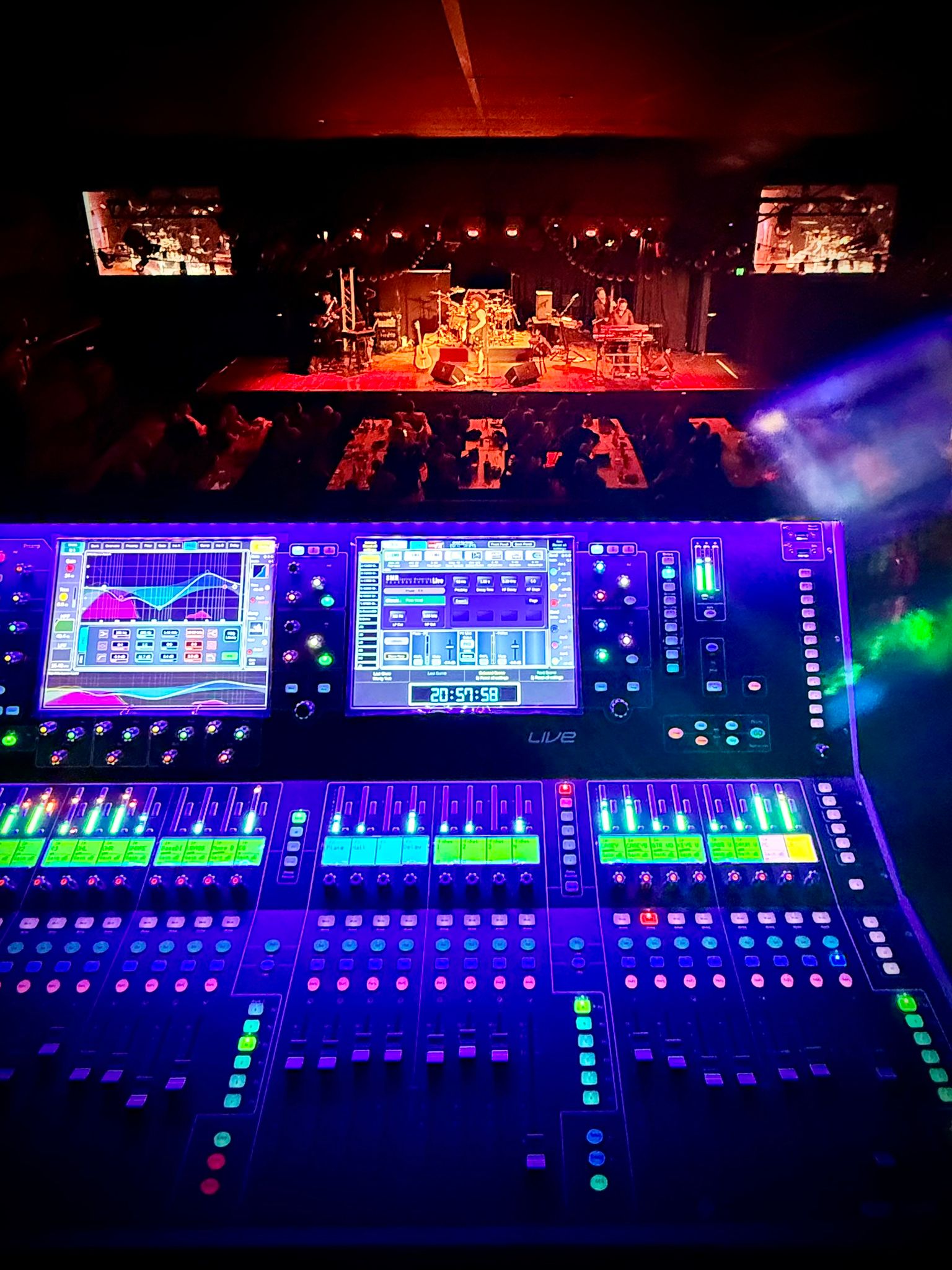 Allen & Heath dLive console at a live gig